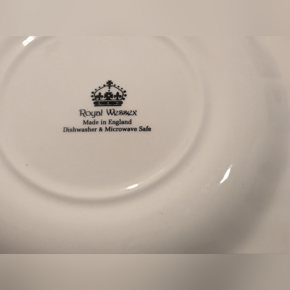 Set of 4 Royal Wessex Blue Horses and Men's Plates. Size 8". Made in England - Picture 2 of 2